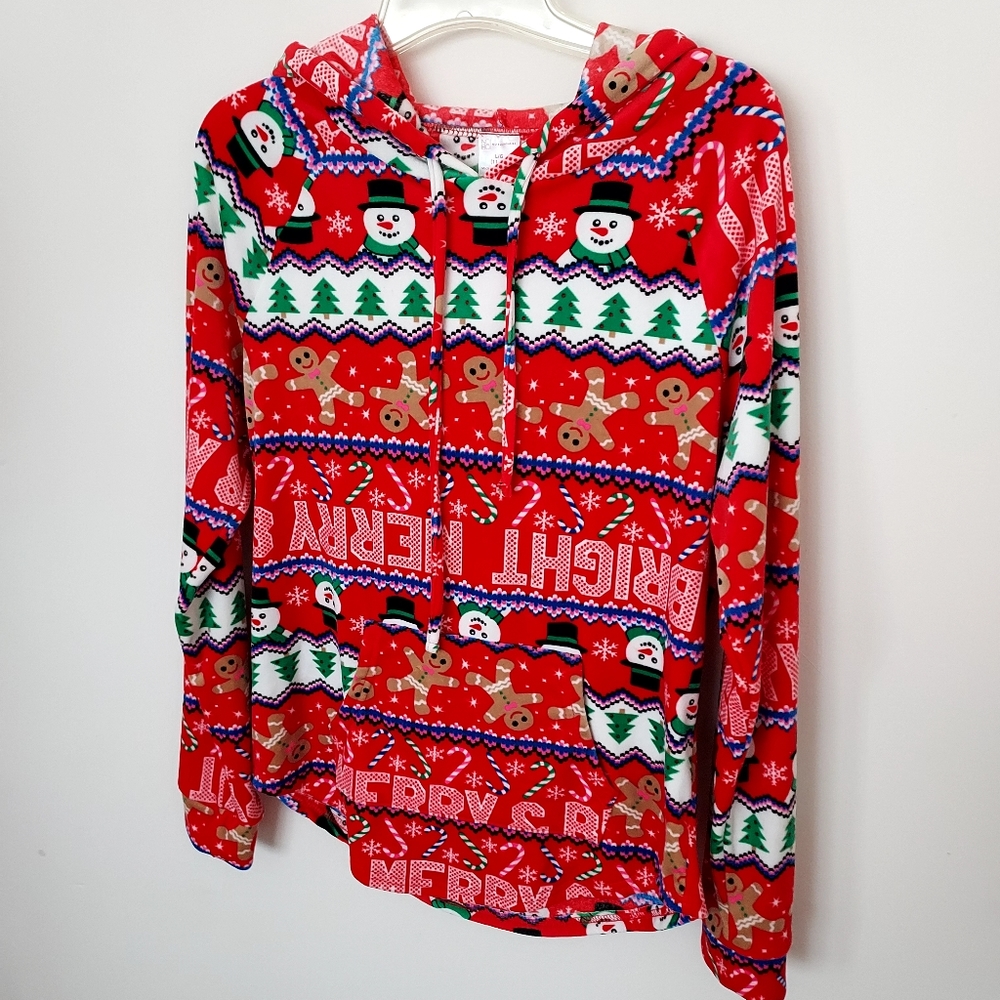 No Boundaries Super Soft Holiday Christmas Hoodie Juniors Large 11/13 Comfy Cozy
